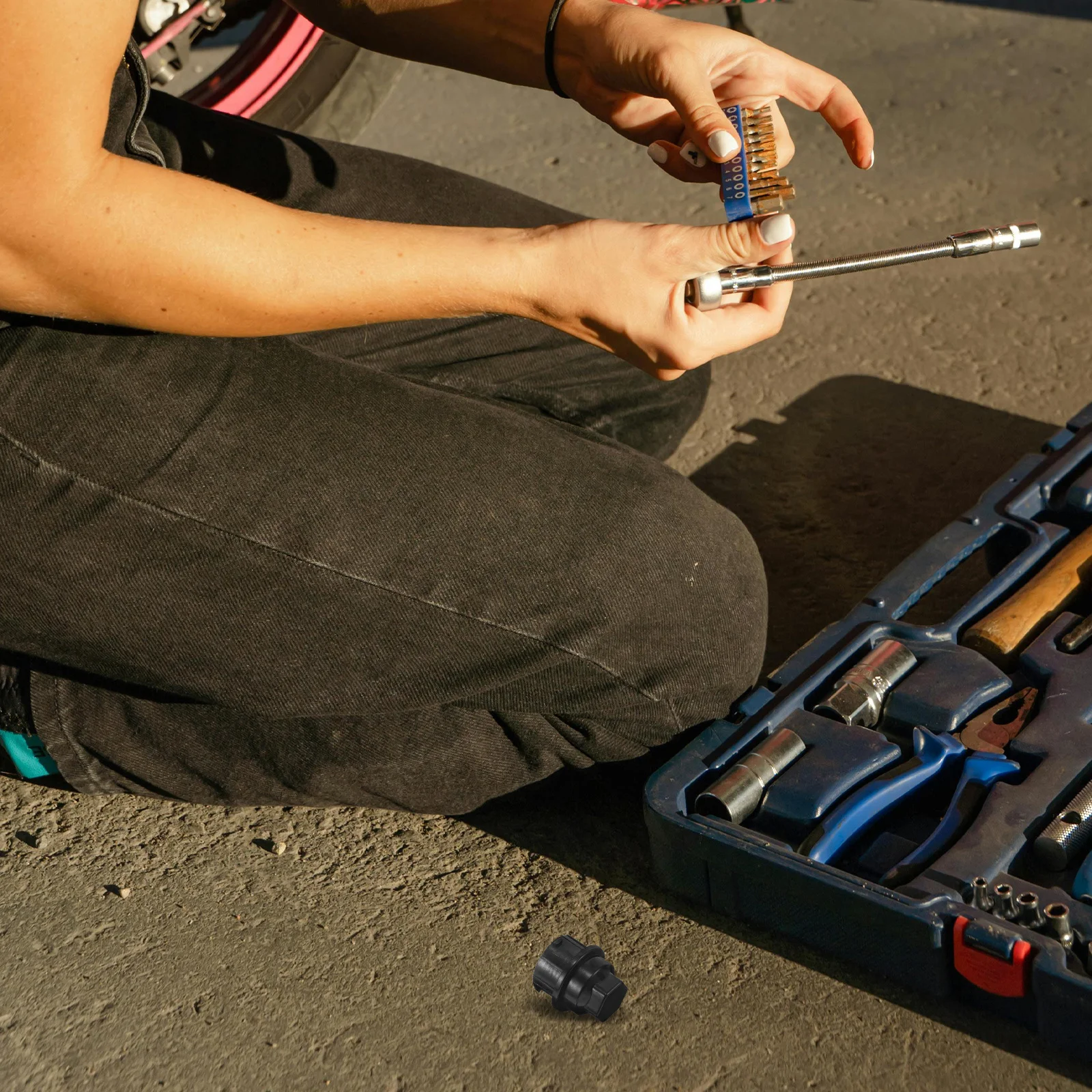 

10Pcs Car Wheel Lug Nut Covers Plastic Wheel Nut Caps Stylish Design Comprehensive Protection Easy Installation