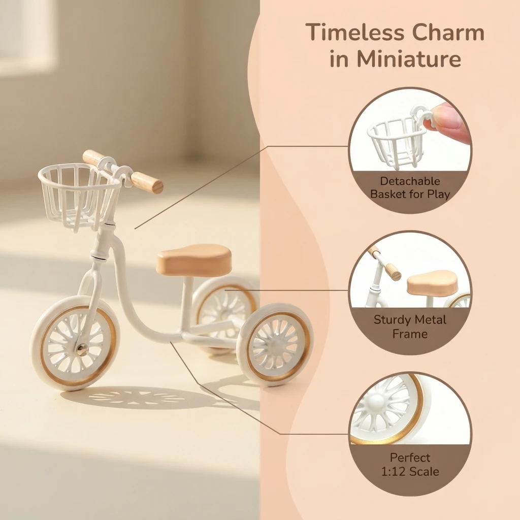 Home Decor Wrought Iron Tricycle Bicycle Model Non-Electric Decorative Ornament The Perfect Gift for Any Occasion view 4