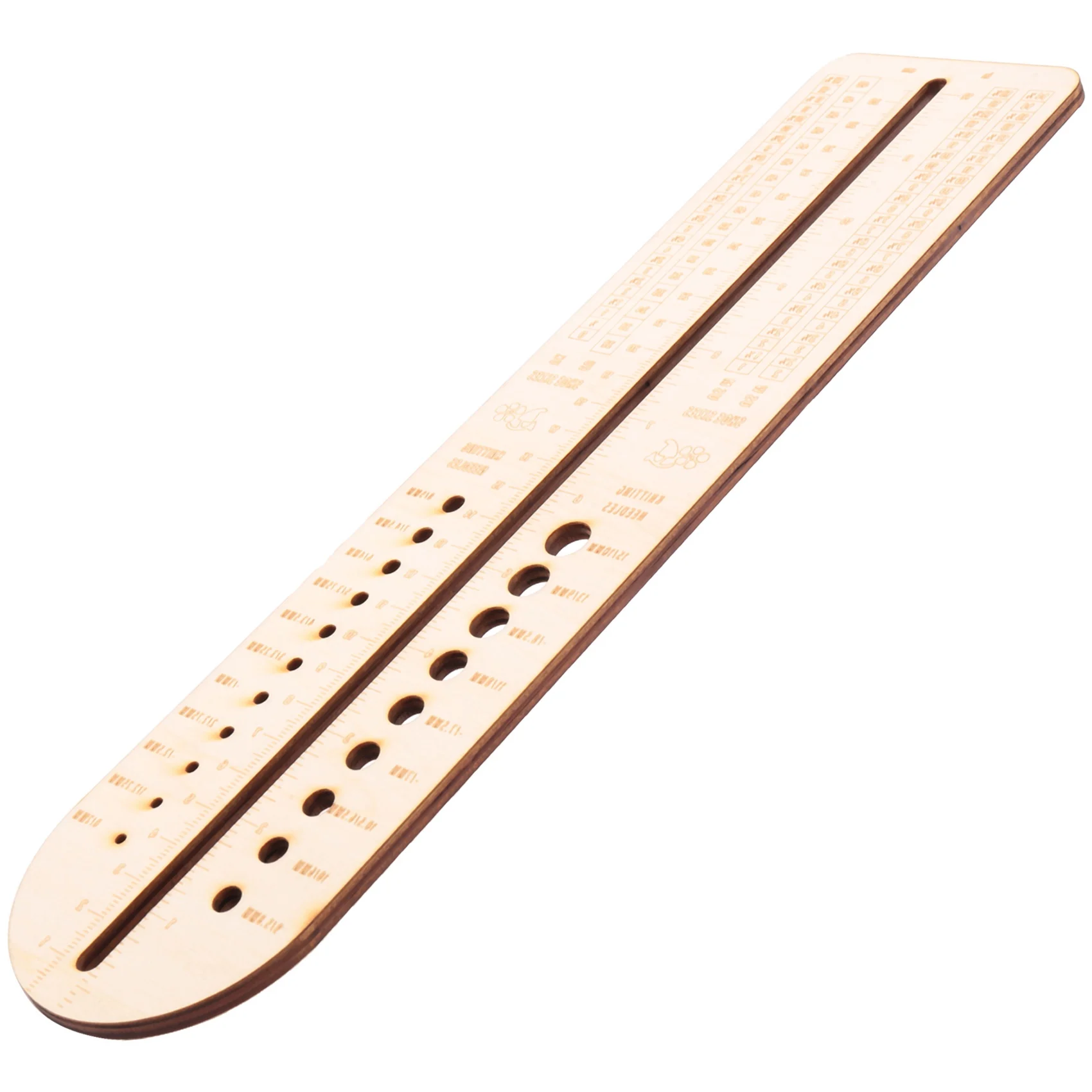 DT38 Wooden Sock Blockers for Knitting Needle Gauge Crochet Size Measurement Ruler Weaving Tool Needle Measuring Tool