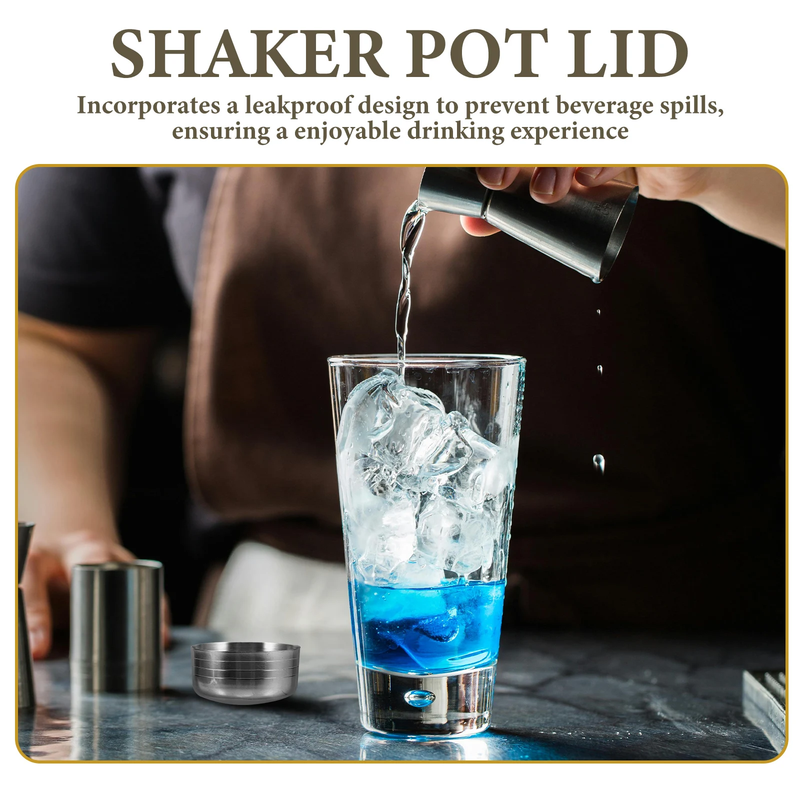 

Stainless Steel Replacement Anti Splash Cup Covers Juice Tumbler Lid Cocktail Shaker Cover Lemon Shaker Lid Replacement
