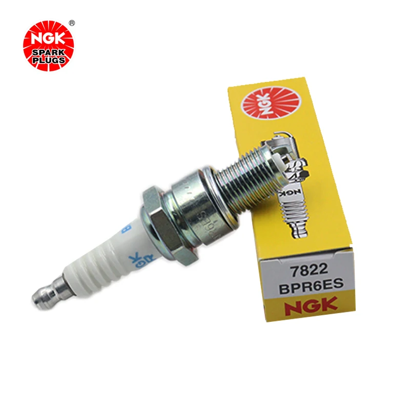 NGK nickel alloy spark plug BPR6ES 7822 is suitable for Jinbei Wuling Hafei Foton Geo double ring leopard（4PCS)