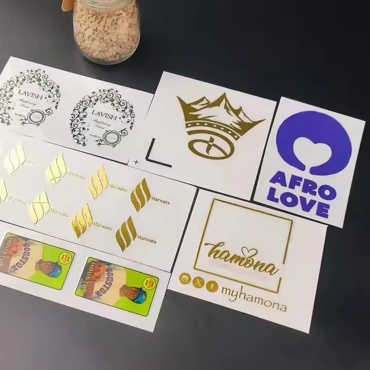 3d personalizado cor uv dtf transferência prata adesivo pessoal logotipo de ouro auto-adesivo etiqueta brilhante decalque diy à prova dwaterproof água transparente