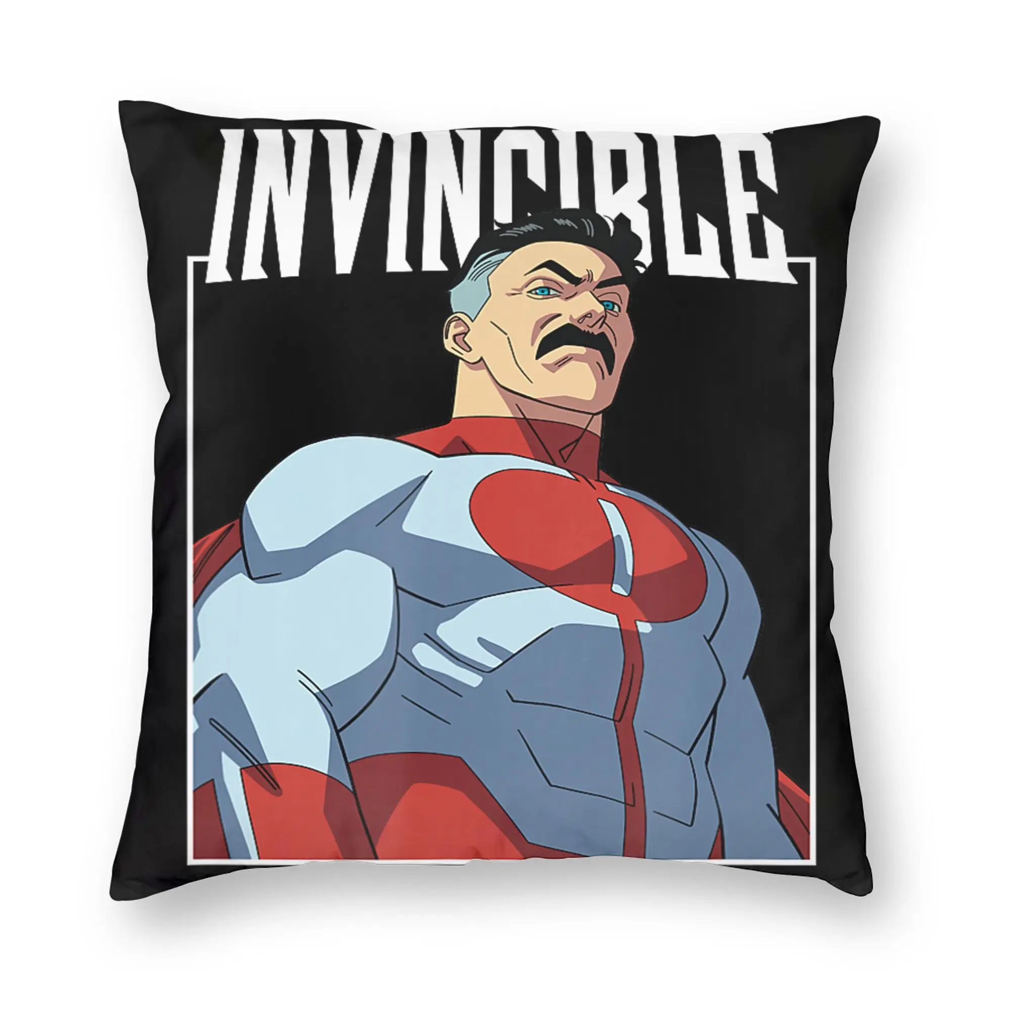 Invincible Omni-Man Character Logo Pillowcase Printed Fabric Cushion Cover Decorative  Throw Pillow Case Cover Home Dropshipping