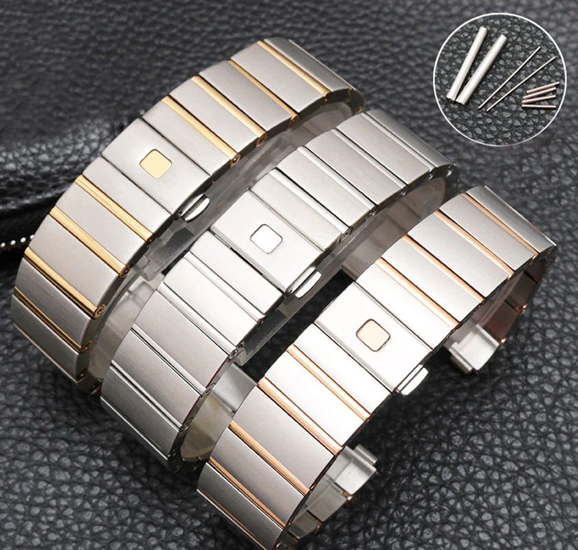 High Quality Fine Steel Wristband For OMEGA Constellation Double Eagle Steel Watchband 17MM 23MM 25MM Men's and women's Bracelet