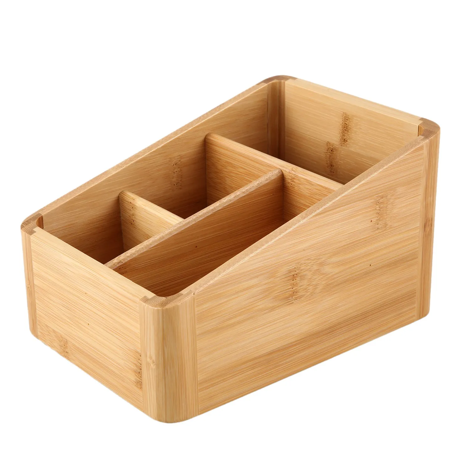 ABKS-Remote Control Holder Key Collection Cosmetics Receipt Inclusion Organizer Storage Box Wooden Box Organizer Box