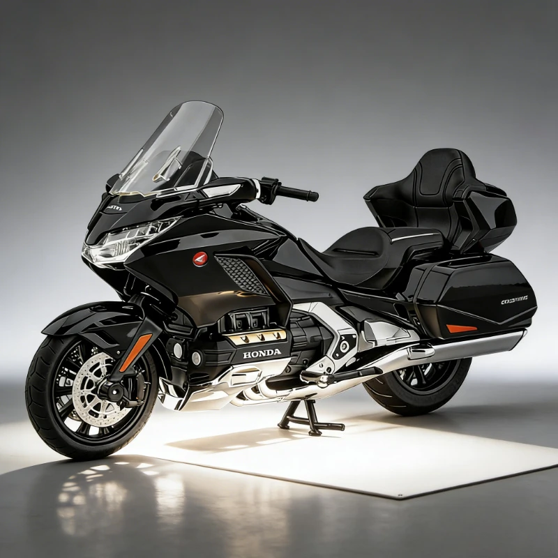 

1:12 Alloy ornament GL1800 simulation motorcycle model sound and light sliding toy collection toy decoration