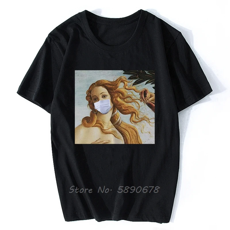 Summer  Fashion Casual Funny Cotton T Shirt Men Short Sleeve Spoof Aesthetic Women T-shirt tees Tshirt Mona Lisa