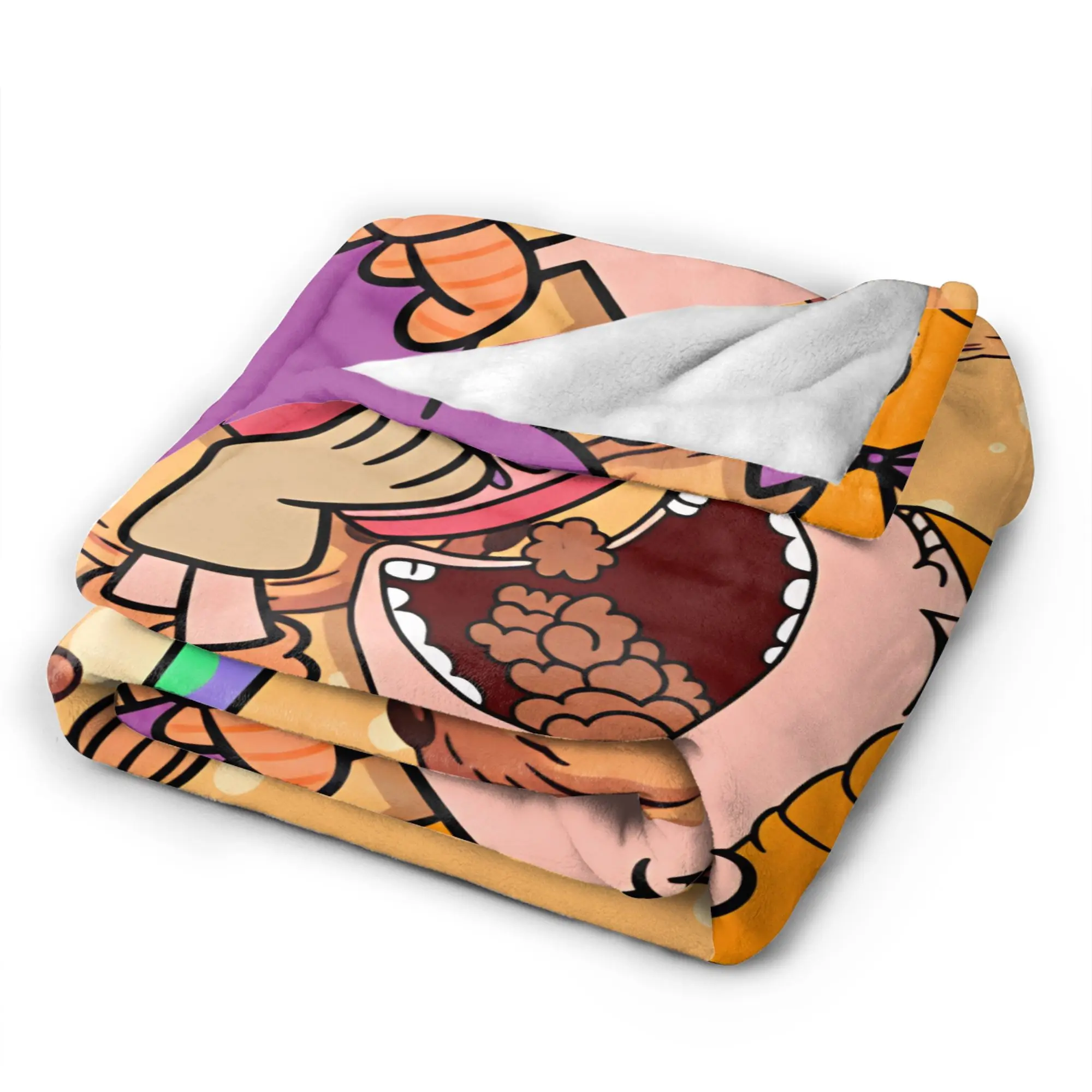 Soft Throw Blanket Travel Car Rugrat Character Blanket  Flannel Bedspread For Sofa Home Trend Sofa Bed Cover