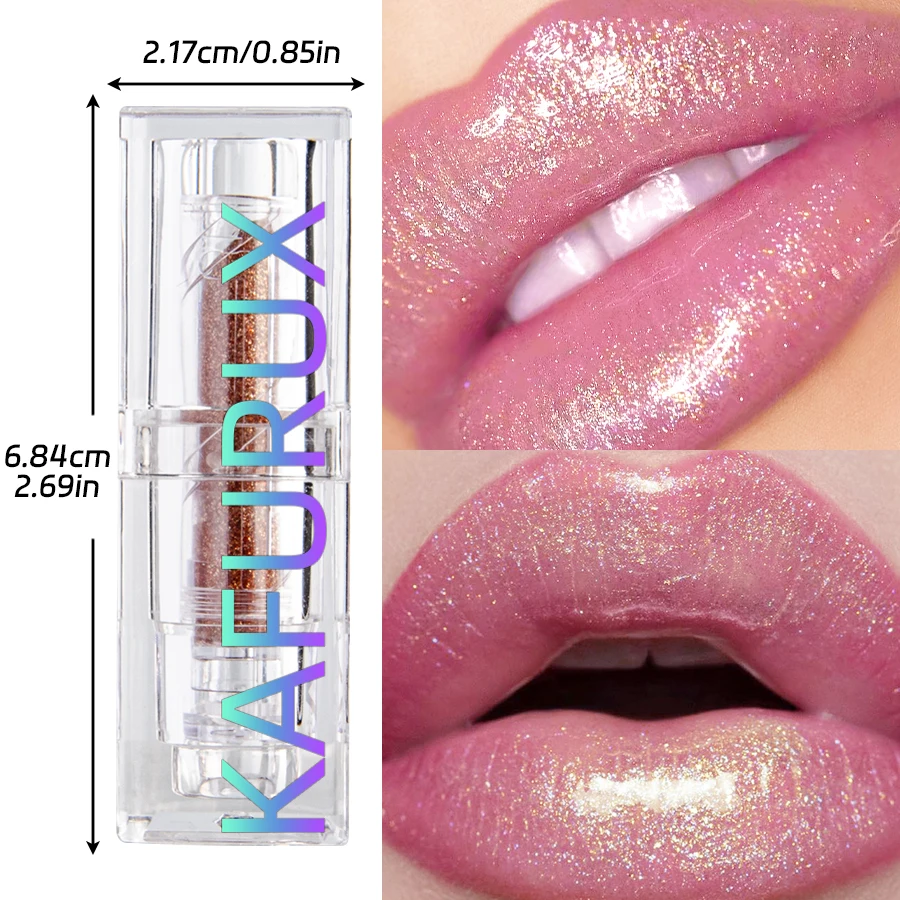 Stralende Roze Gouden Parelmoerachtige Lipgloss Make-Up Lippenstift Lipgloss Dames Make-Up Waterdicht Sexy Rood Langdurig