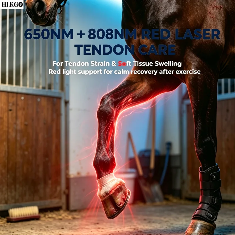 Portable 5W Class IV 650nm 808nm Veterinary Cold Laser for Dogs Cats Horses Bursitis Chronic Pain Relief Home Use
