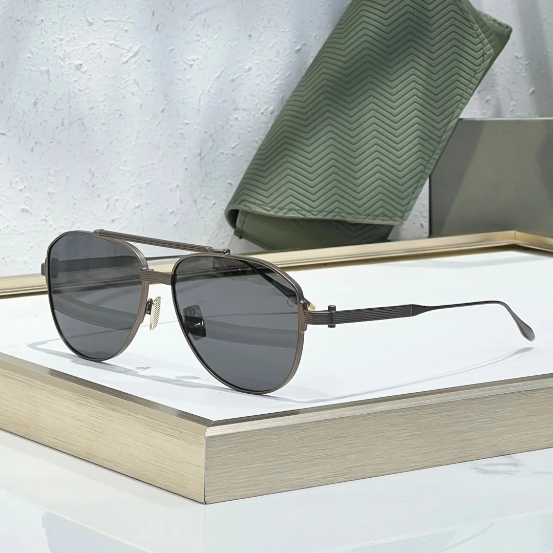 

AKON AKS 521 Pilot Sunglasses Men Gold Double Bridge Alloy Luxury Handcrafted UV400 Polarized Street Fashion Top Quality Eyewear