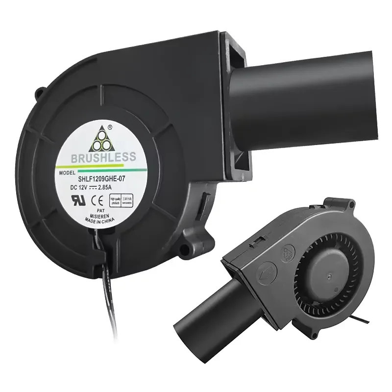 Large Air Volume 12V 2.85A Turbo Fan BBQ Woodstove Double Ball High Airflow Blower 110V 220V AC Powered Fan Barbecue Fan