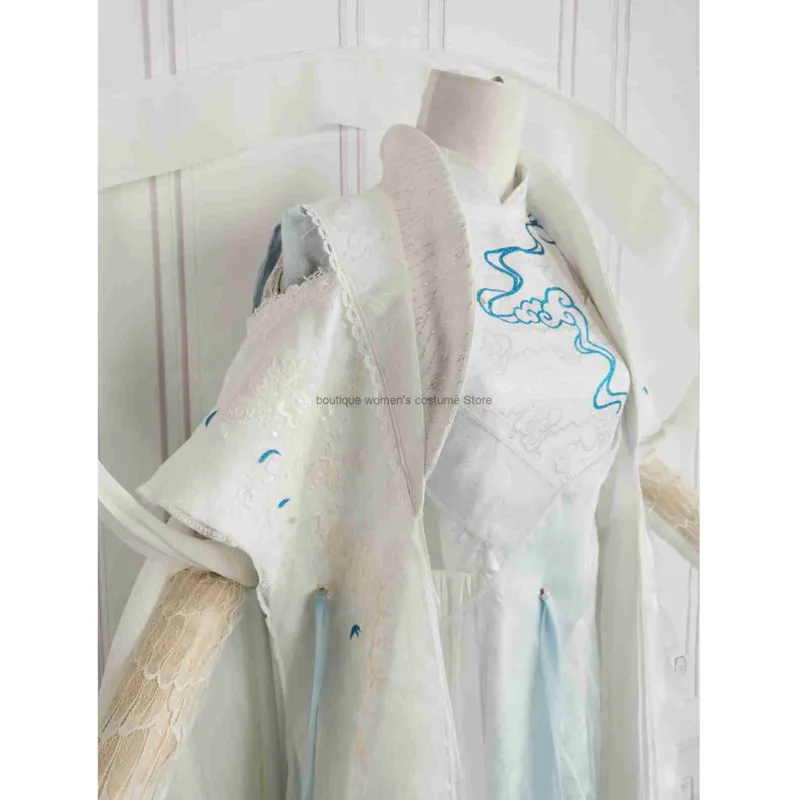 Vestido Hanfu para Mujer, Estilo Tang, Disfraz de Hanfu, Jian Wang 3 Penglai Box, Disfraz de Hada de las Nubes del Mar Azul