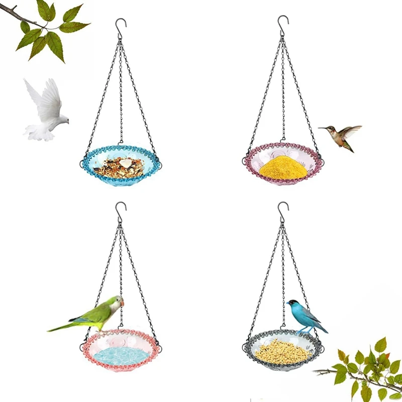 Bird Flower Shaped Hanging Bird Feeder Birdbath For Garden Outdoor,Yard Farm Supplies,Hummingbird Feeder Supplies