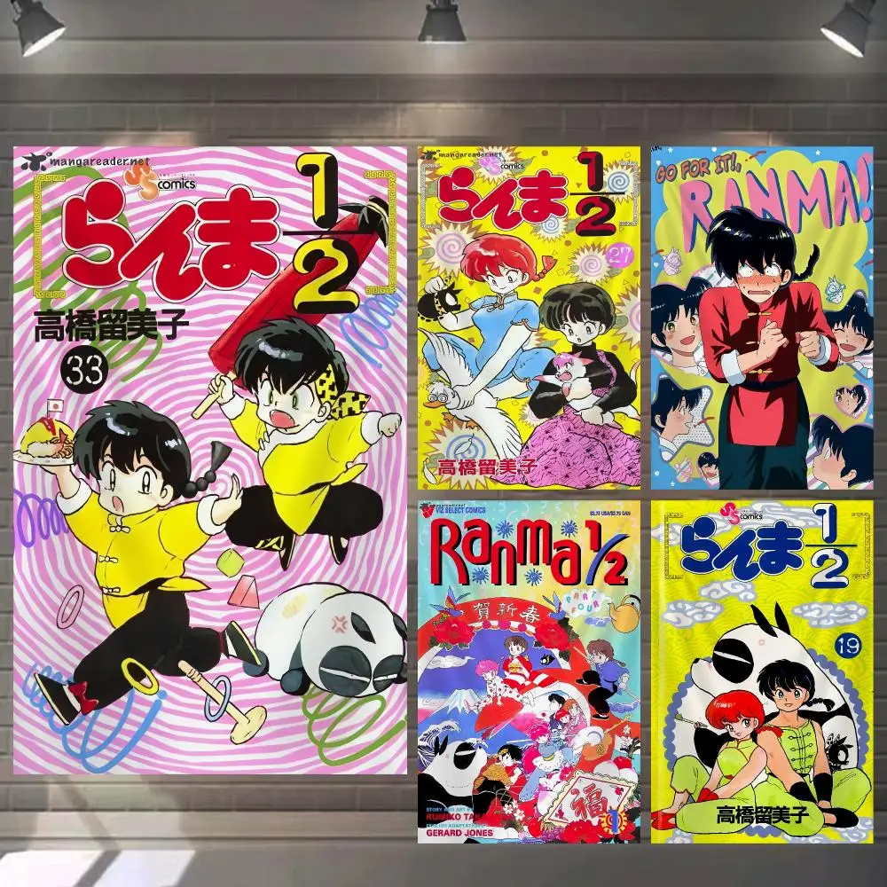 Anime R-Ranma 12 Tapestry Microfiber Background Art Decor For Bedroom Living Room Bar Garden Outdoor Festival Wall Deco