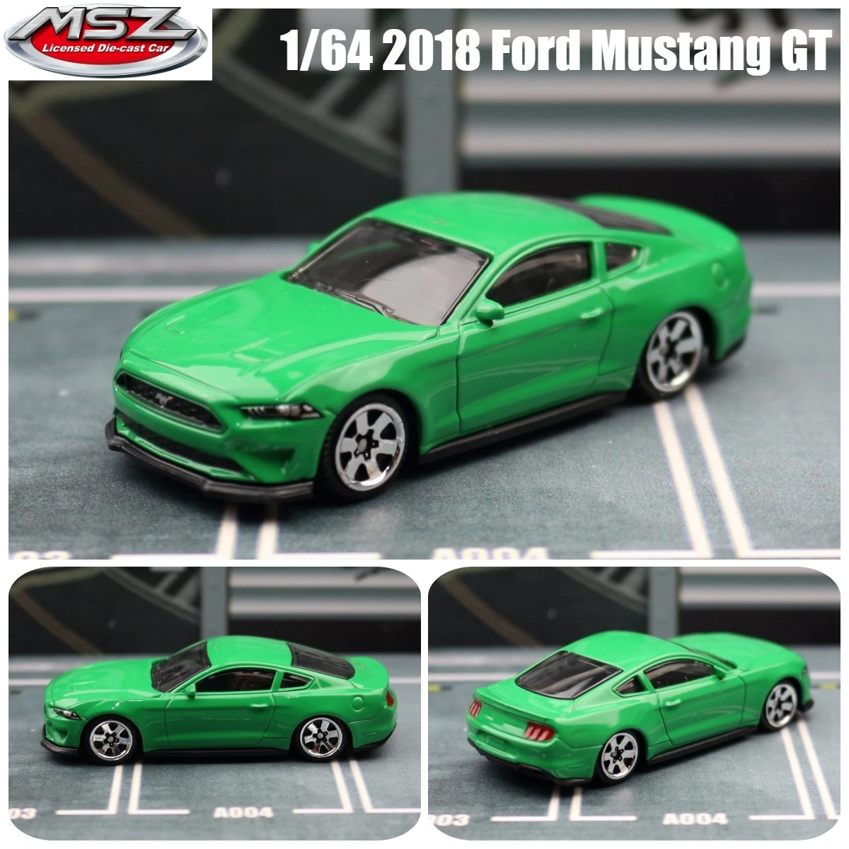 1/64 Ford Mustang GT Toy Car Miniature For Children CCA MSZ 1:64 Super Vehicle Model Free Wheel Diecast Collection Gift Kid