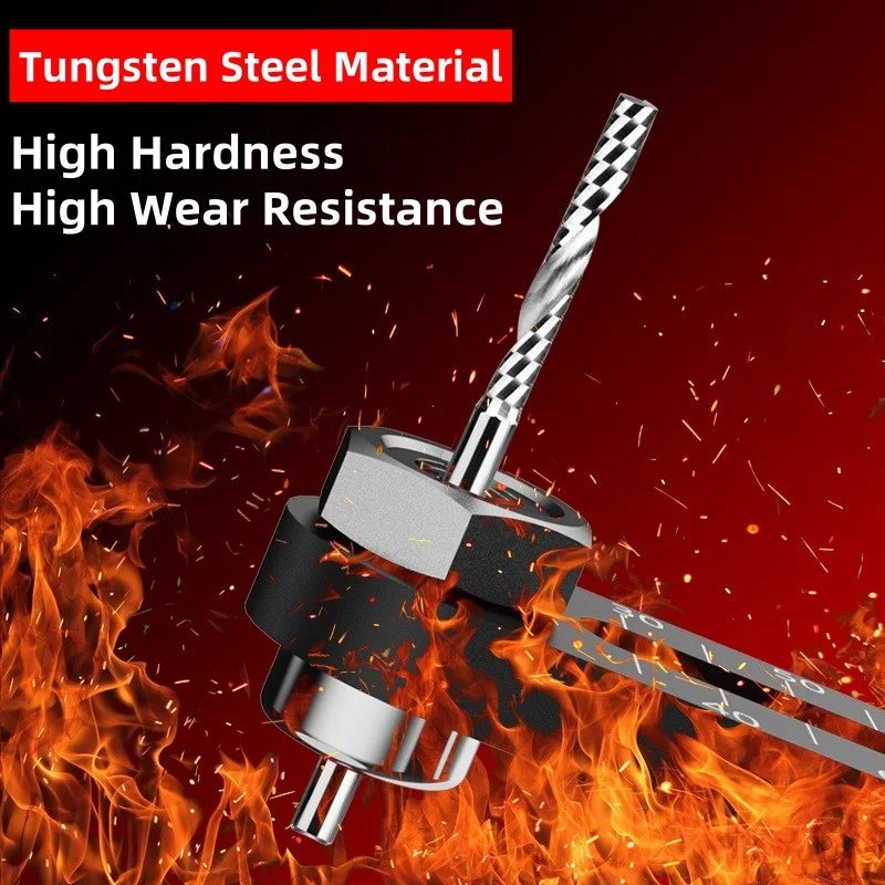 Cortador circular de brújula, herramienta de corte redonda con fresa, sierra perforadora ajustable para paneles de yeso, tableros de aluminio, artesanías de carpintería