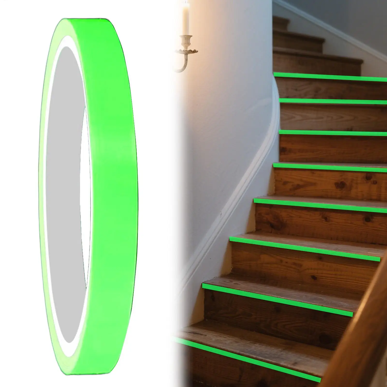 Glow In The Dark Sticker Stairs Stickers Fluorescent Glow-in-the-Dark Safety Floor Steps Stairs Wall Stage Duct Tape For Low