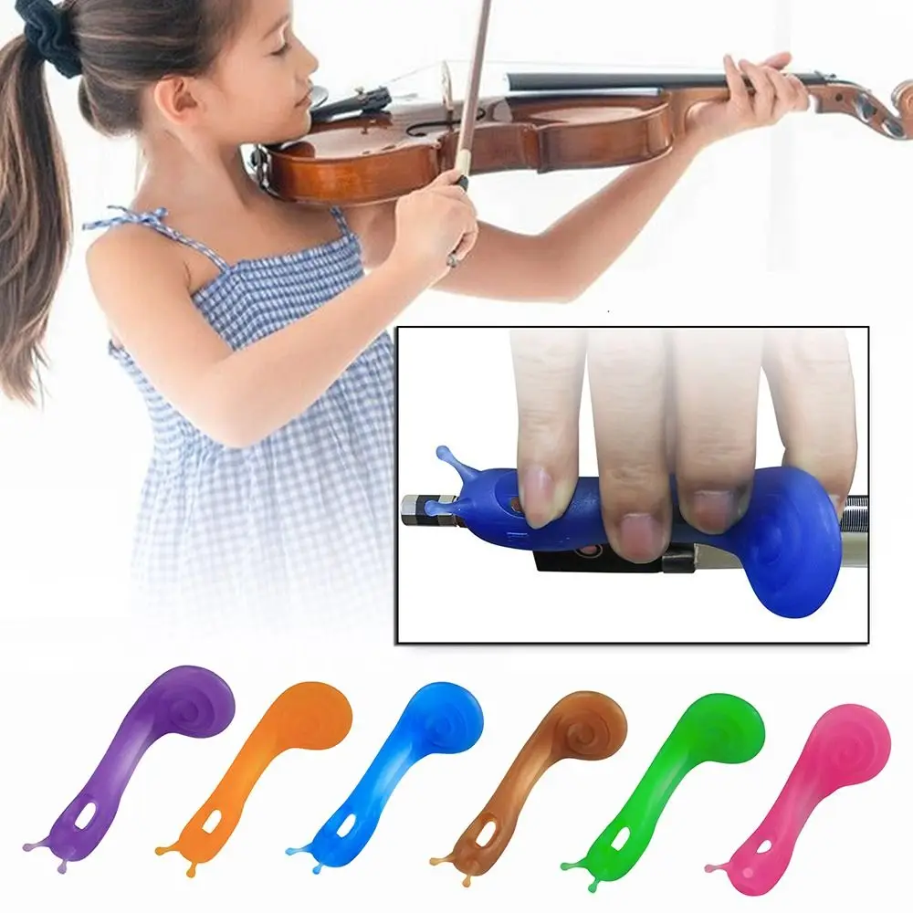 Silicone Violin Bow Grip Correcting Device 4/4-1/2 Violin Snail Shape Violin Hold Bow Posture Corrector Universal