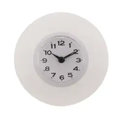 Mini Water Resistant Bath Clock Waterproof Kitchen Bathroom Bath Shower Clock w/ Suction Cup Mini Wall Clock Wall Mounted Clock