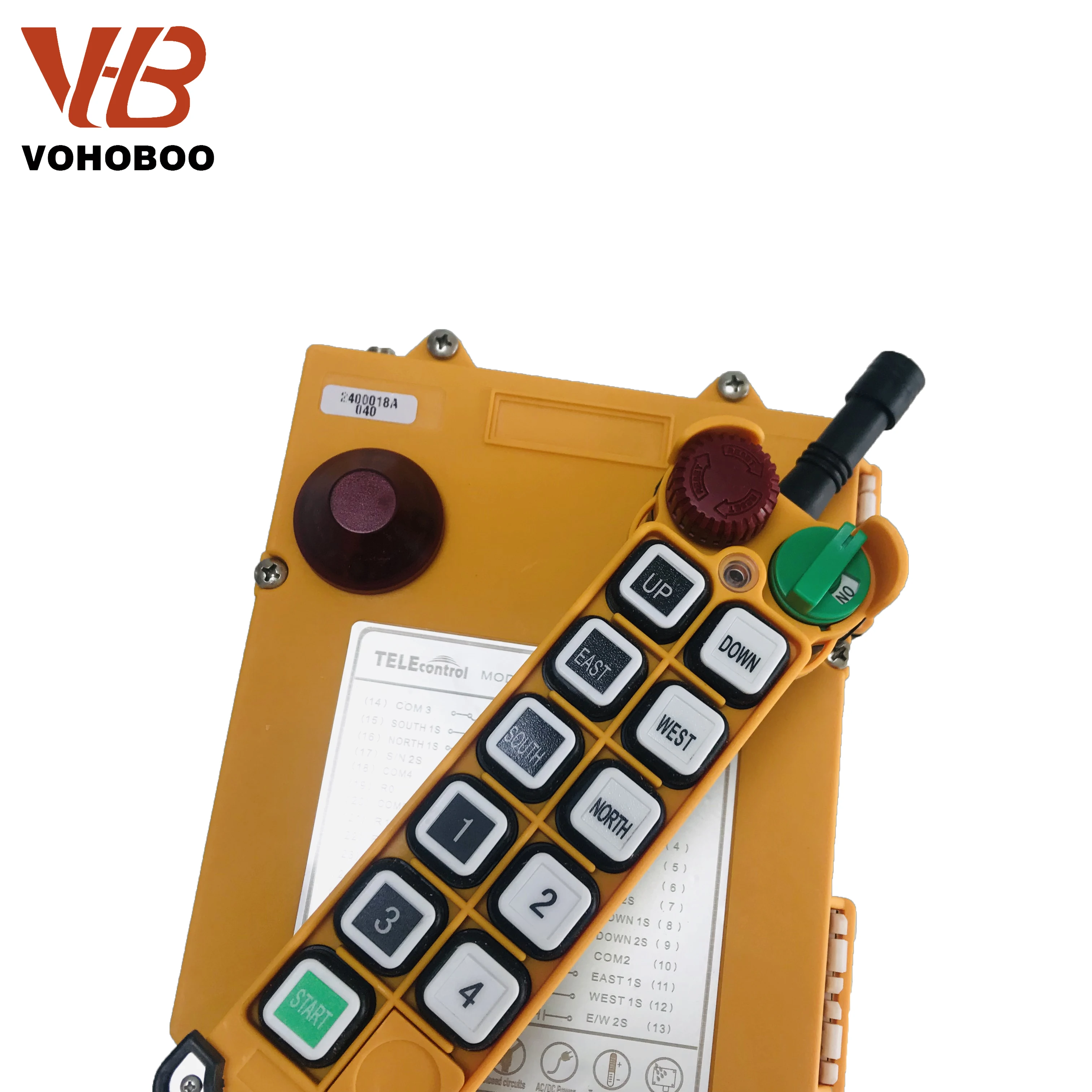 F24-10D(include 1 Transmitter And 1 Receiver)/10 Channels 2 Speed Hoist Crane Remote Control Wireless Remote Control