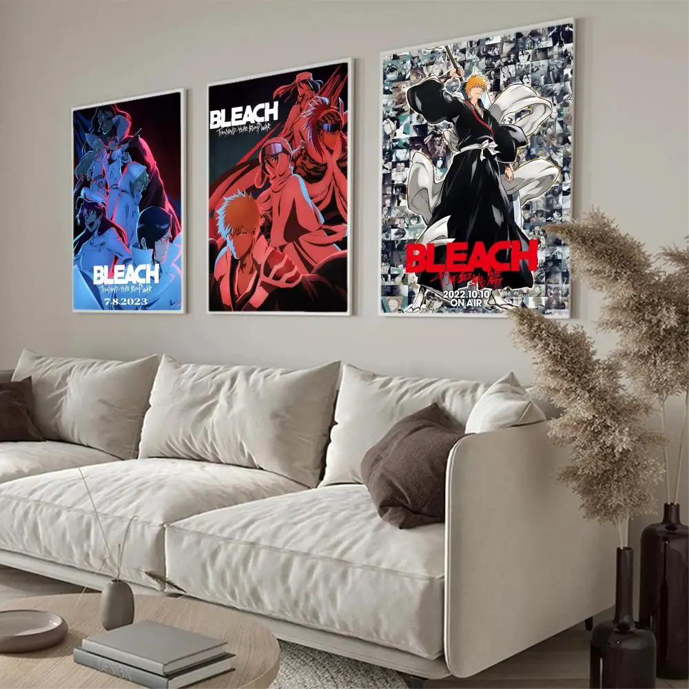 Bleach Mille anni Guerra del sangue Poster Anime Poster Appiccicosi HD Qualità Poster Wall Art Painting Studio Decorazione della parete