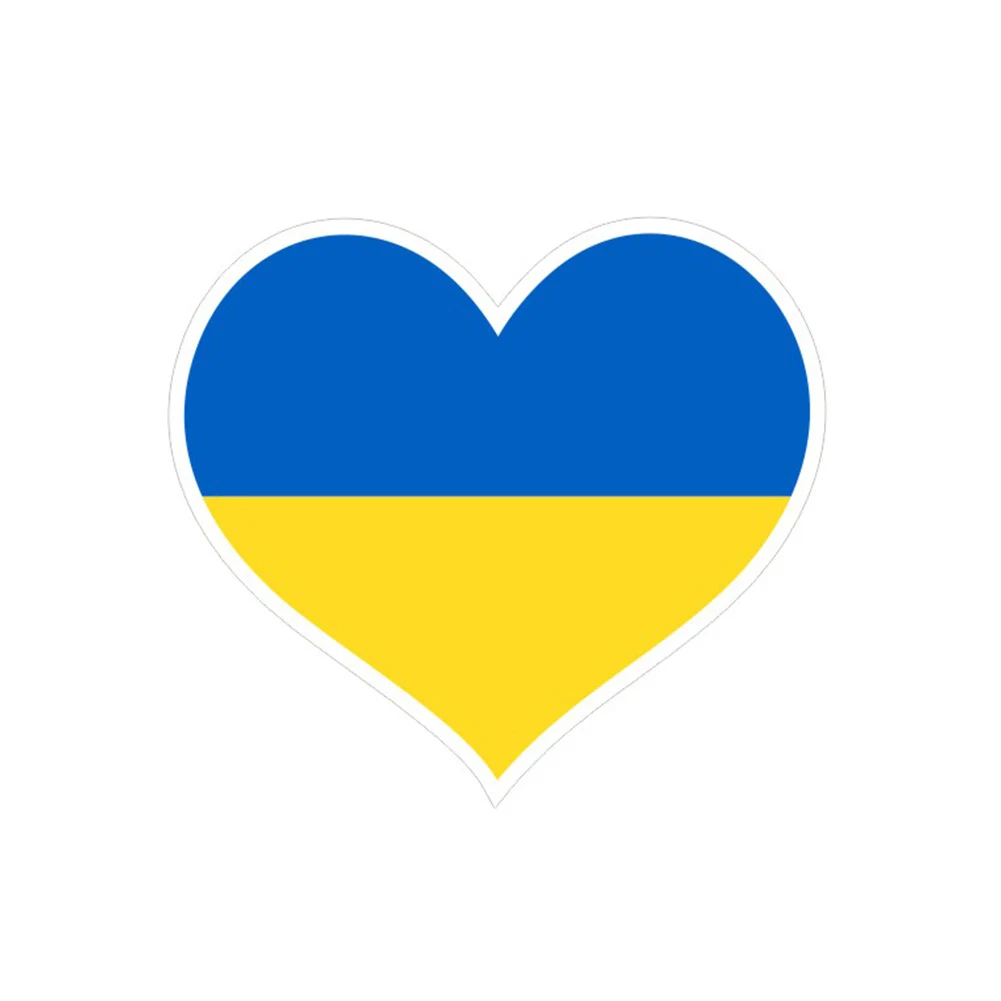 

Наклейки в форме сердца, украинский флаг, наклейки на автомобиль, наклейка на окно для ноутбука