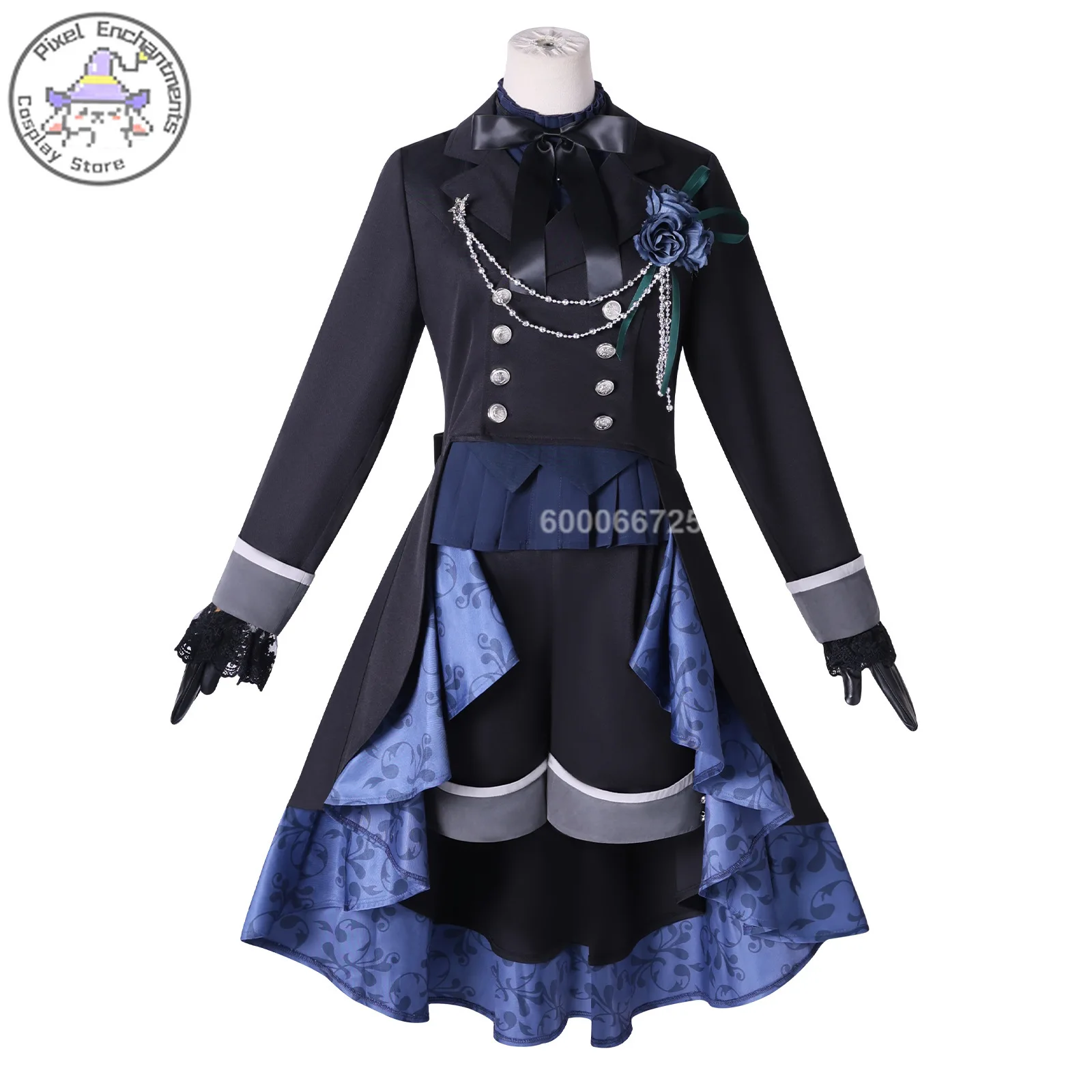 High quality Black Butler Ciel Black Rose Cosplay costume Women Classic Gothic Dress Anime outfit Role playing Comic con party view 5