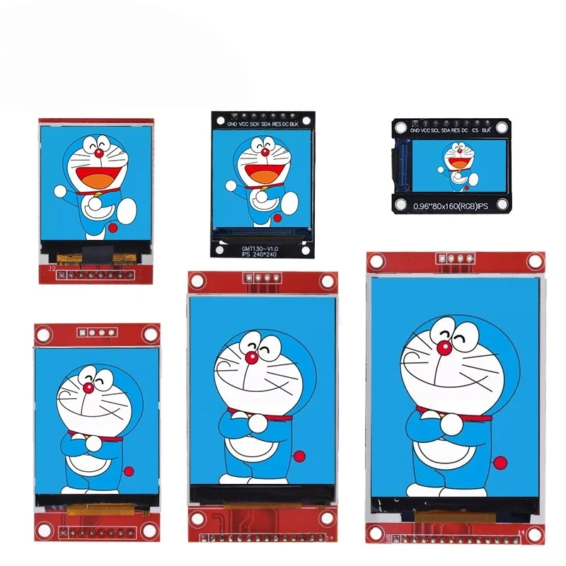 TFT Display 0.96/1.3/1.44/1.77/1.8/2.0/2.4/2.8 inch IPS 7P SPI HD 65K Full Color LCD Module ST7735 Drive IC 80*160 For Arduino