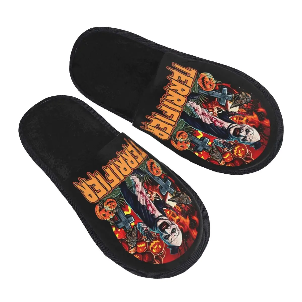 

Halloween Horror Movie Terrifiers Guest Slippers for Bedroom Women Custom Print House Slipper