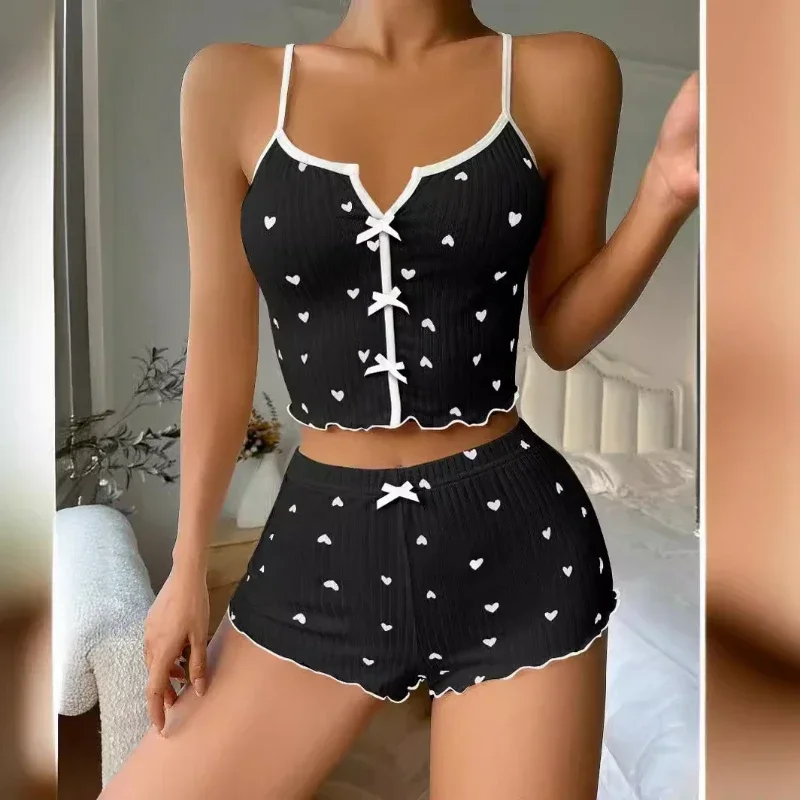 

Pyjamas Suits Women's Clothing Summer Suspenders Thin Home Casual Soft Affordable High Quality Cozy Breathable Skinny Large Sexy