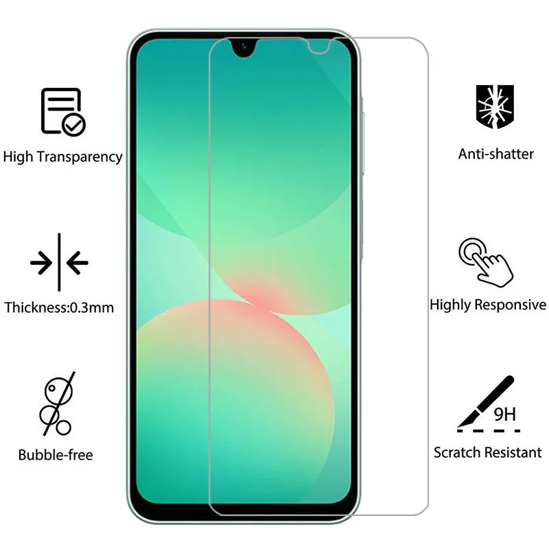 حافظة لهاتف سامسونج جالاكسي a26 من الزجاج المقسى على samsunga26 galaxya26 a 26 26a 5g غطاء خلفي 360 samsung g samsun galxy a26case #2