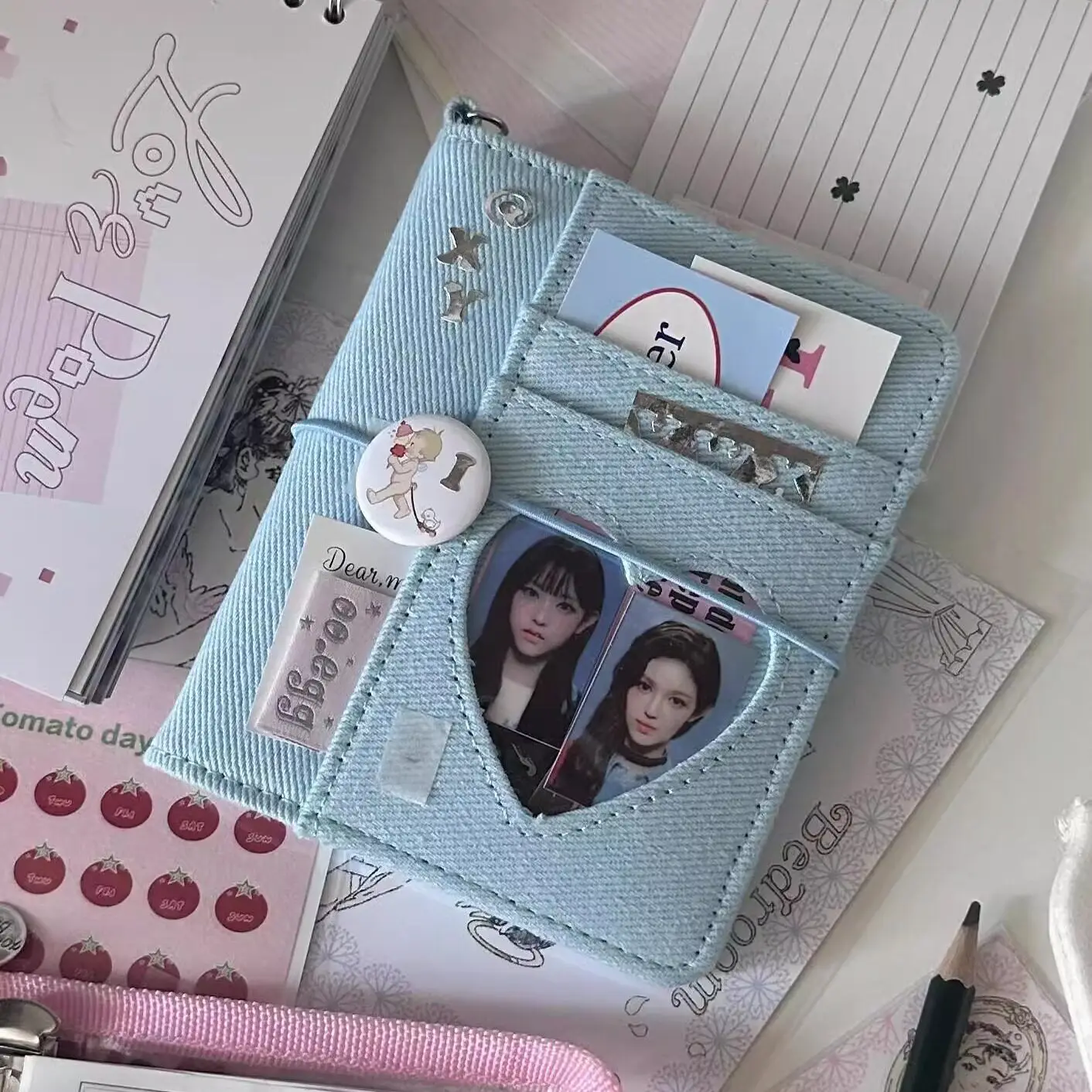 caderno-retro-portatil-m5-rosa-e-azul-com-40-folhas-internas-caderno-com-clip-em-pu