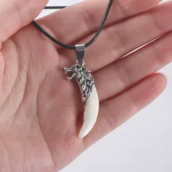 Elegant Hot Sale Boy Titanium Steel Wolf Tooth Necklace Fashion Domineering Pendant