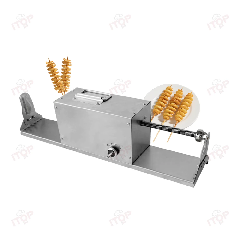 

Electric Potato Tower Machine Commercial Semi-automatic Stretching Stainless Steel Cyclone Double-Head Potato Chip Machine