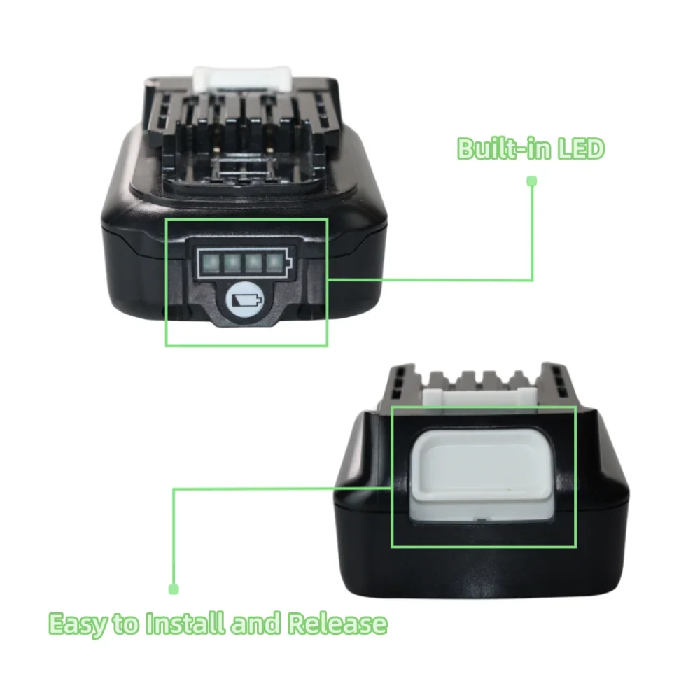 무선 전기 공구 교체용 리튬 이온 배터리, Makita BL1040 BL1015 용, 10.8V, 3.0Ah, 4.0Ah, 5.0Ah