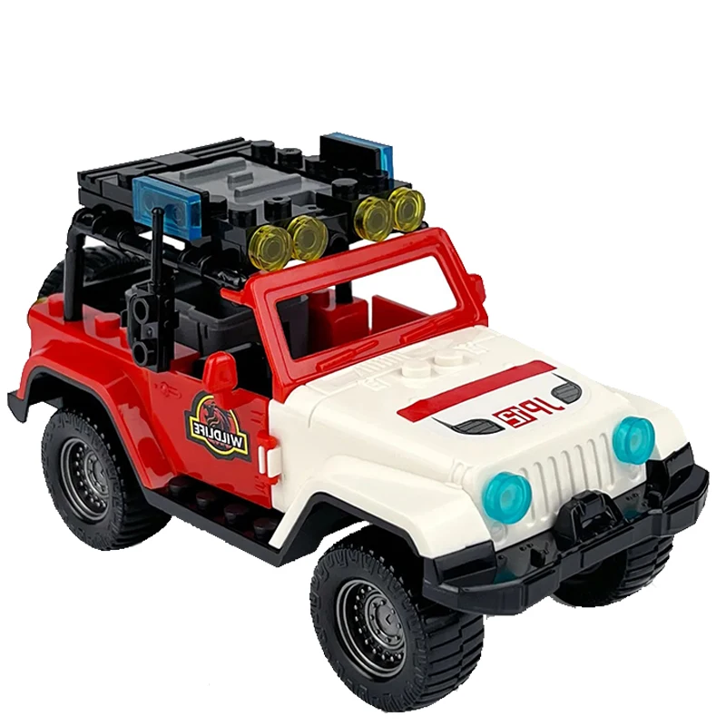 

2024 City Creative Vehicle Series Building Blocks Wildlife Park Patrol Car Model SWAT Police Car Bricks Toys Children For Gifts