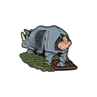 Ace Ventura Rhino Enamel Pin Custom Fun Movie Brooches Lapel Badge Jacket Accessory Wacky Style Jewelry Gift For Fan Friends