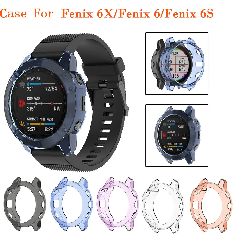 Soft TPU สำหรับ Garmin Fenix 6 6S 6X สมาร์ทนาฬิกากรอบ Protector กรอบสำหรับ6 Pro 6S Pro 6X Pro ซิลิโคนกรณี