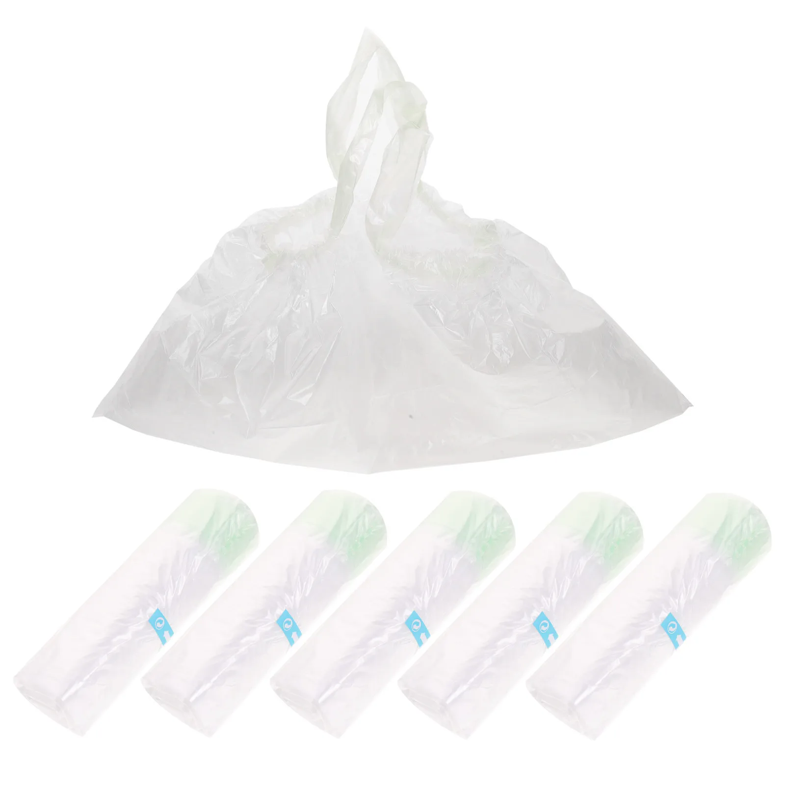 5 Rolls Portable Toilet Seat Cleaning Bags Disposable Drawstring Travel Urinal Pouch Outdoor Bathroom Use Toilet Bag