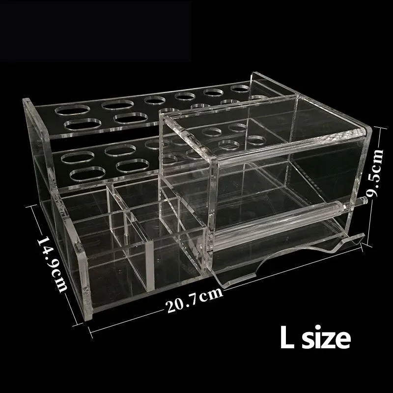 ทันตกรรมอะคริลิคกล่องเก็บมัลติฟังก์ชั่ตําแหน่ง Rack กาวคอมโพสิต Applicator Oral วัสดุเก็บกล่อง