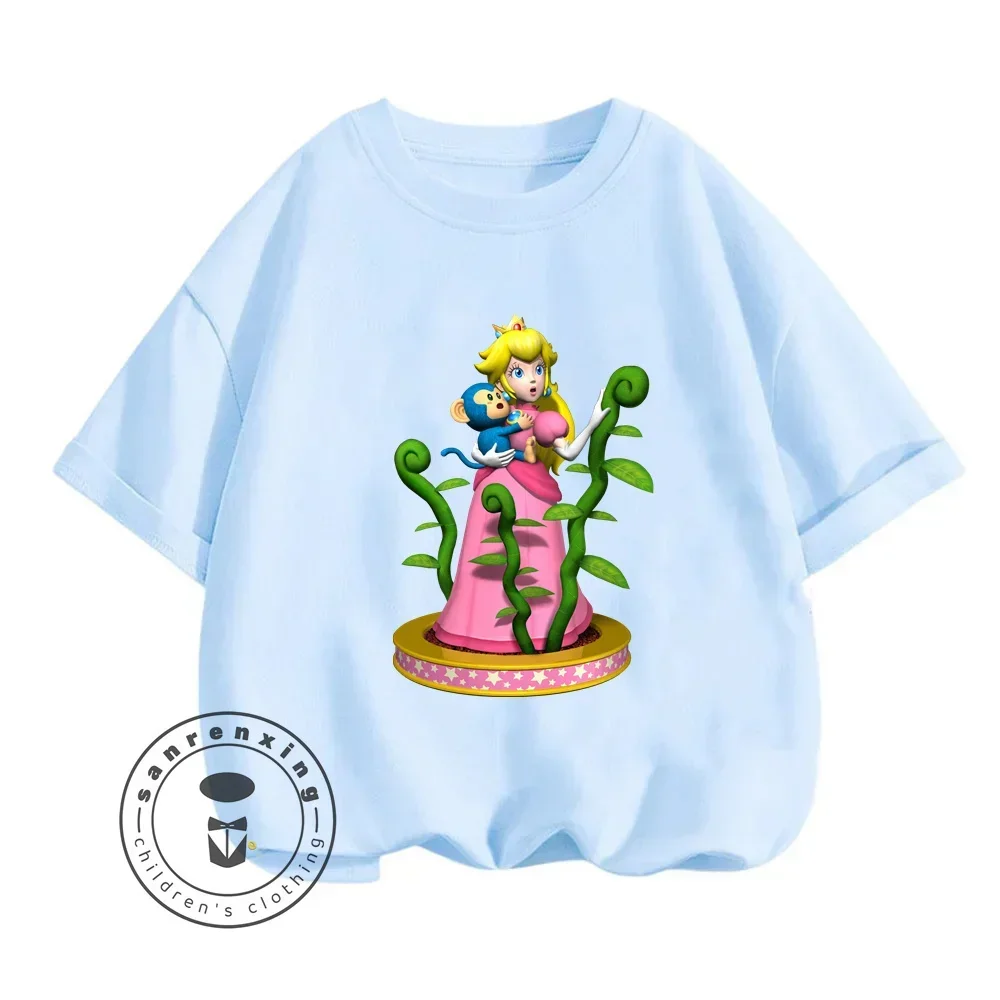 

Casual Meets Kawaii with Our Mario Cartoon T-shirt Boys Girls Can Enjoy the Hottest Summer Fashion That Soft Cozy Oh-So-Stylish