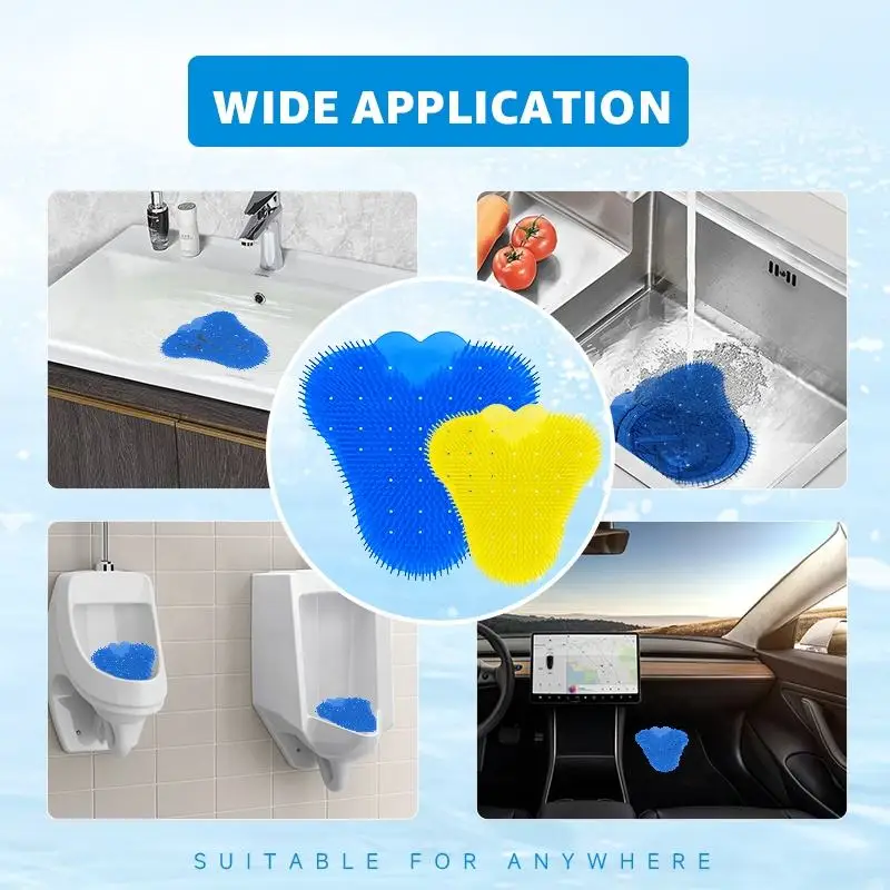 1枚入り 新品 消臭剤 三角形 尿器スクリーンマット エアフレッシュナー 香り付き 臭い除去 浴室トイレ小便器用 ケーキ型