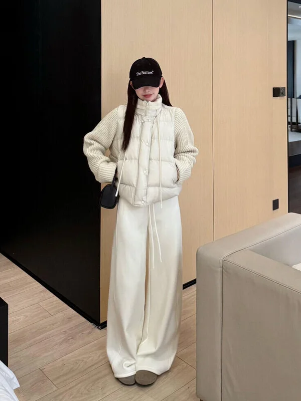 

Korean Style Thickened Stand Collar Patchwork Women's Cotton Jacket Casual Loose Fit All Season Outerwear Winter New Arrival