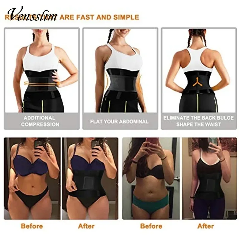 Vensslim Damen-Bauchtrimmgürtel, Taillentrainer, schlanker Body Shaper, Korsett-Übungsbauch, schlanker Fatburner
