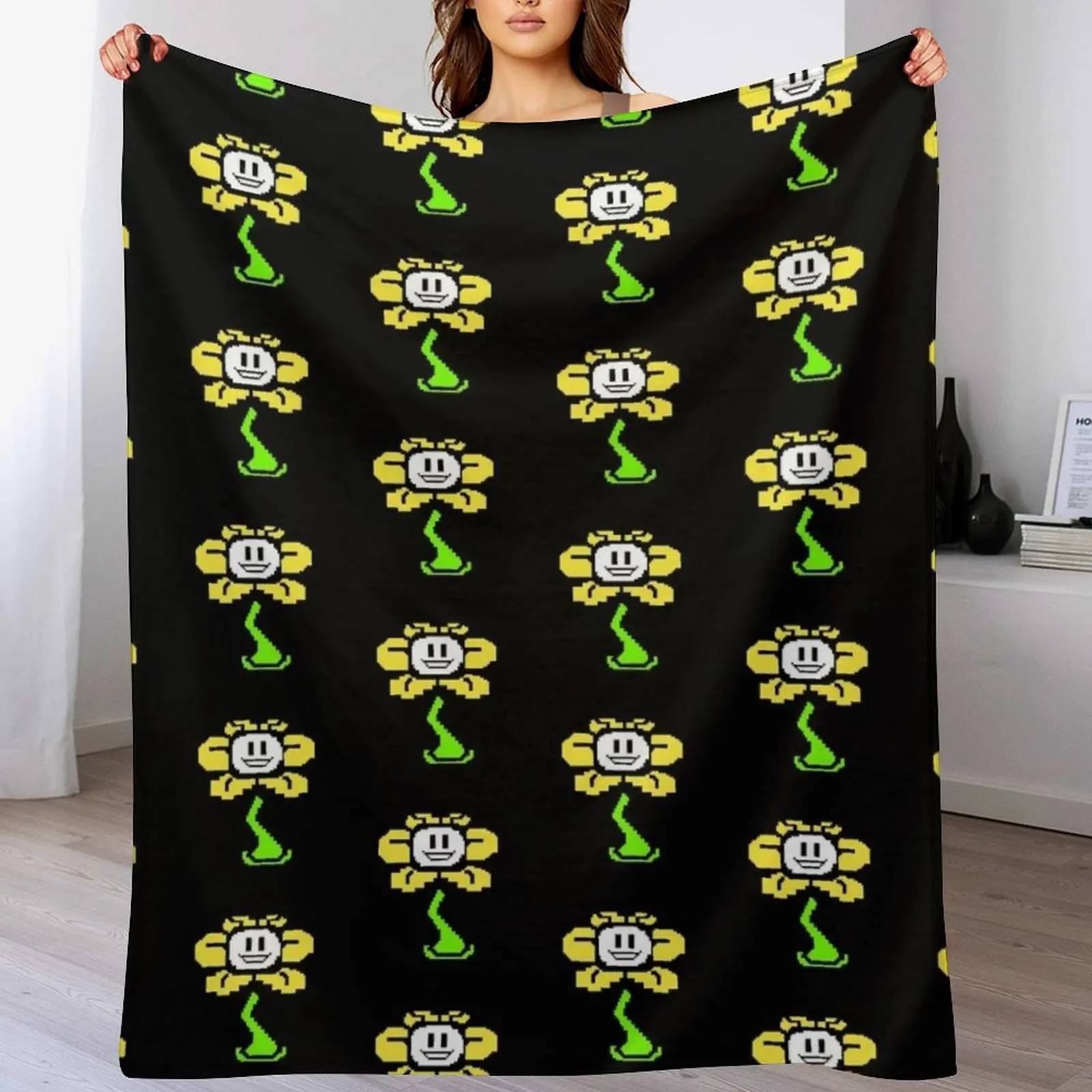 

Undertale Flowey Throw Blanket heavy to sleep Single Hairys Blankets