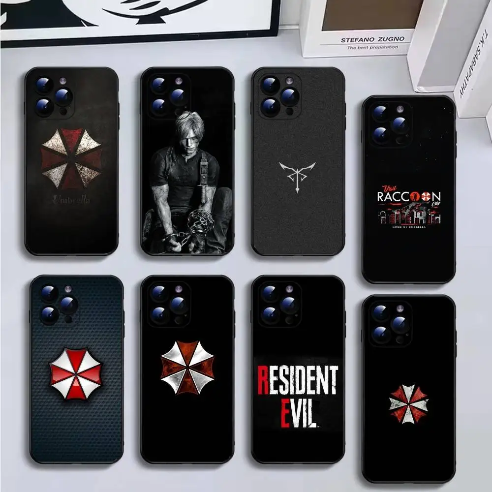 

Leon R-Resident Kennedy E-Evil 4 Phone Case For iPhone16,15,14,13,12,11 Plus,Pro Max,XS,X,XR,SE,Mini,8,7,Soft Black Cover