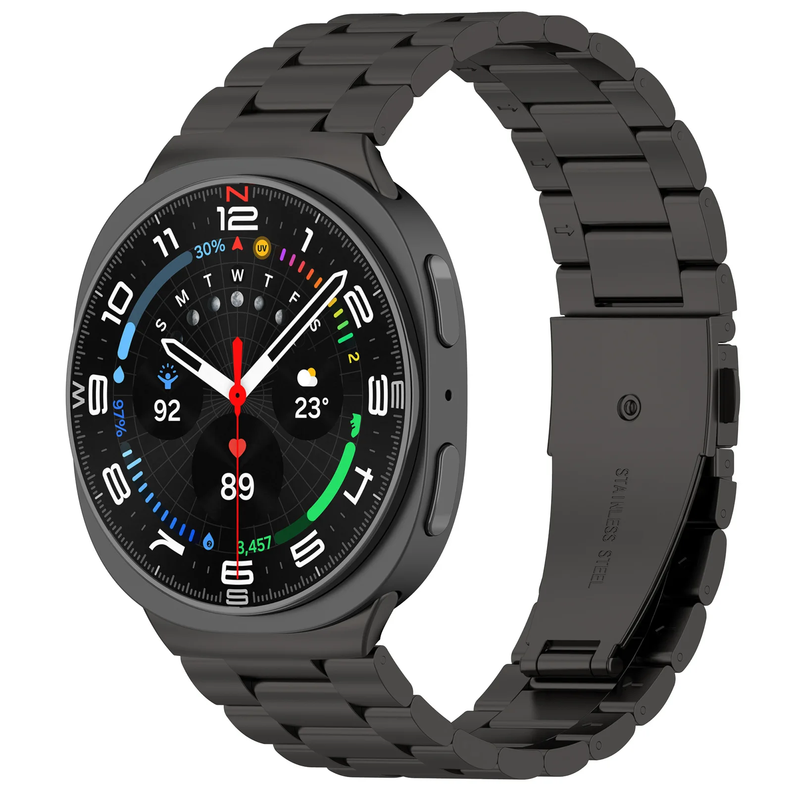 Samsung Galaxy Watch 8 Classic 46mm/8 44mm 40mm用メタルストラップ、Galaxy Watch Ultra 47mm用交換可能オリジナルリストバンド