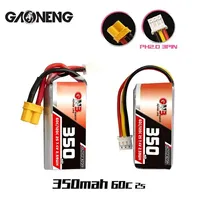 2PCS GNB Gaoneng 2S 350mah 7.4V 60C/120C Lipo Battery XT30 XH-3P Plug For OMP M1 BETAFPV Beta75X Tiny Whoop Drones Mini-Z RC Car