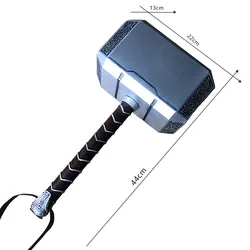 1:1 Cosplay  thor Hammer Toys  Custome accessory stage property PU Kids boy Gift 44cm